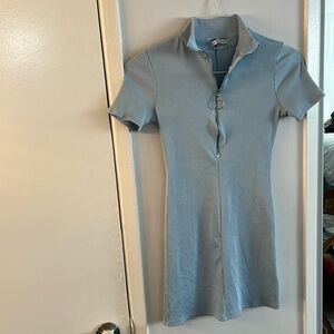 Urban Outfitter blue short sleeve dress with small collar